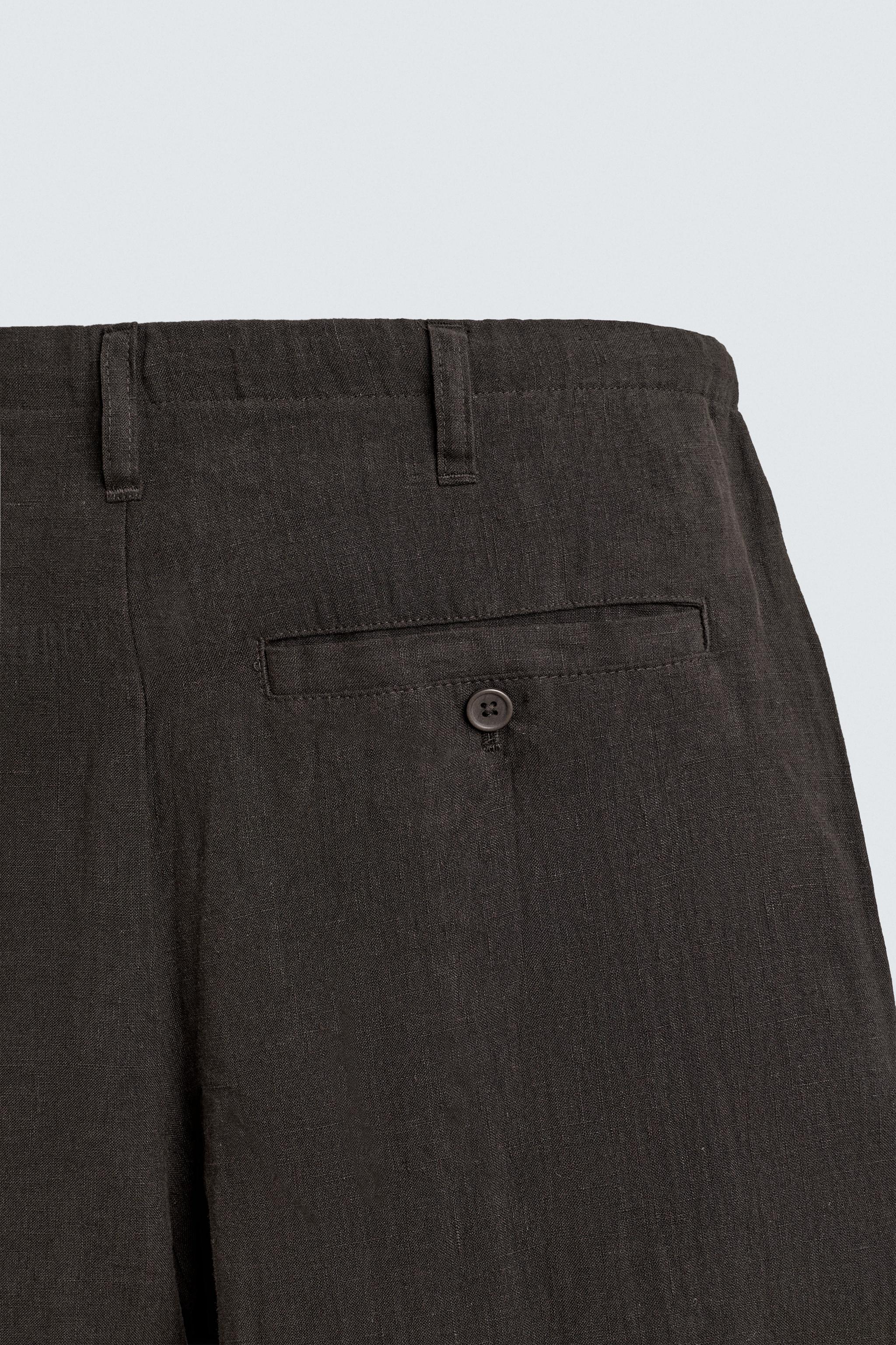 100% LINEN RELAXED FIT PANTS